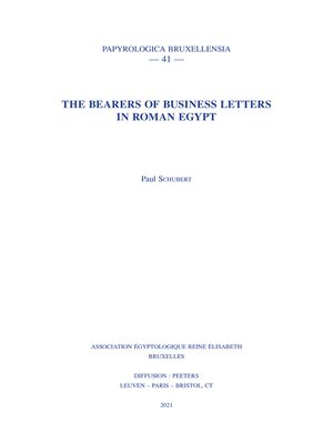 cover image of The Bearers of Business Letters in Roman Egypt